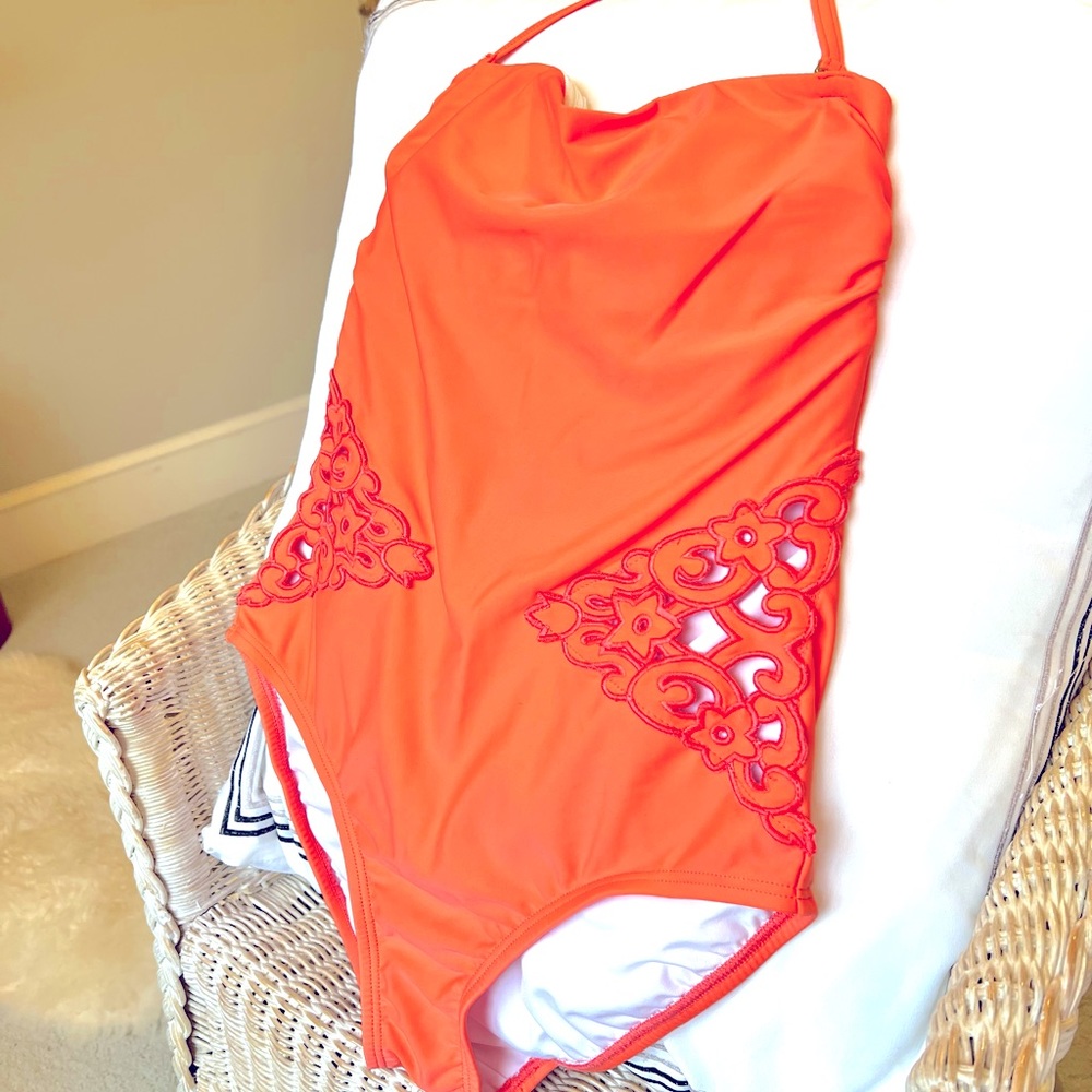 Venus coral cut out one piece swimsuit